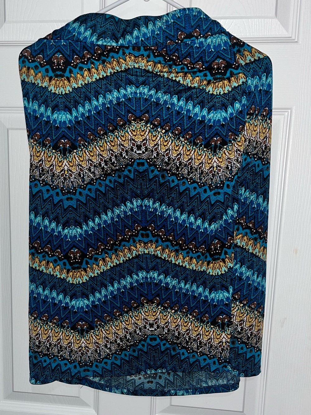 Zigzag Chevron Motif Pencil Skirt